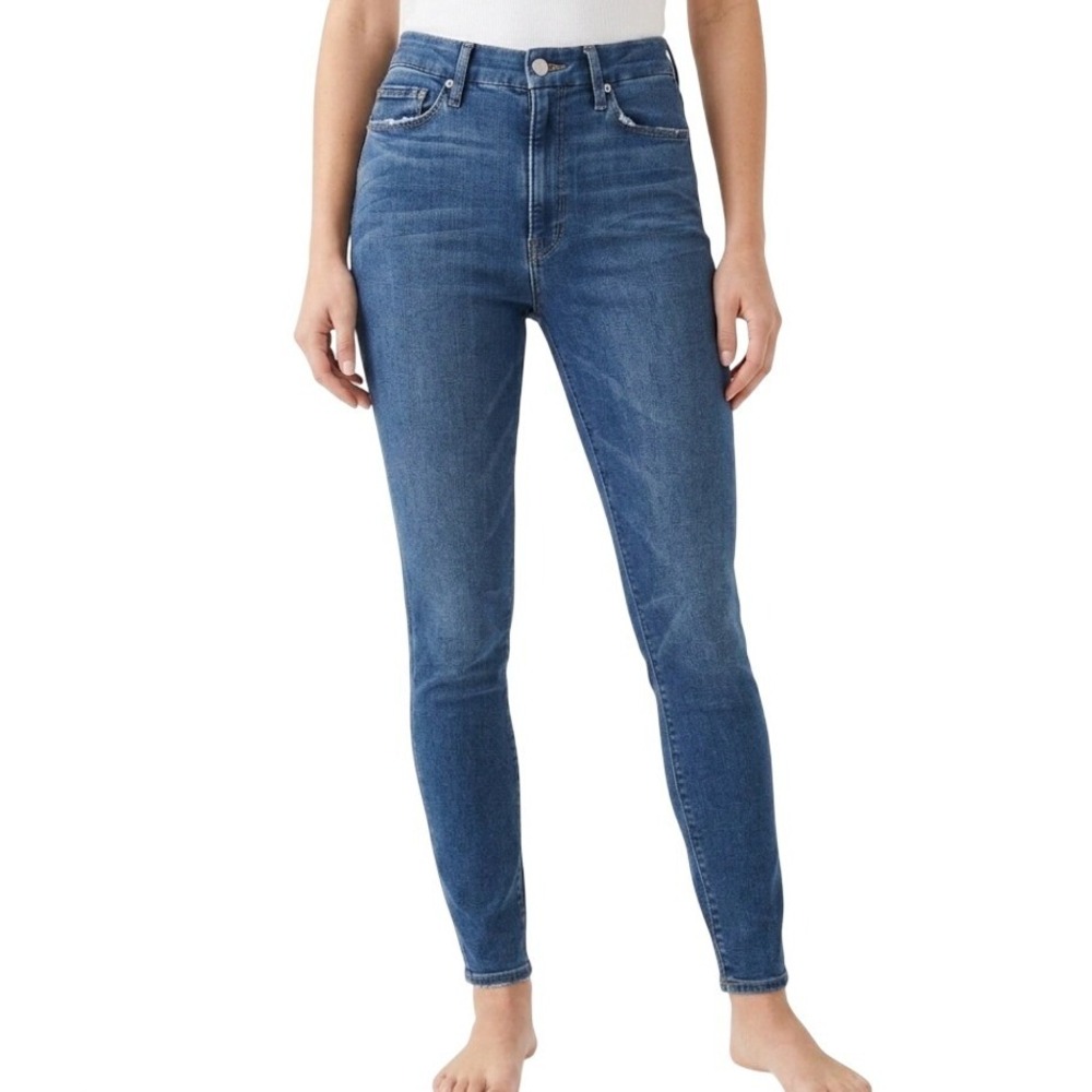 Good American Jeans Womens 12/31 Blue‎ Wash Good Waist High Rise Skinny Stretch